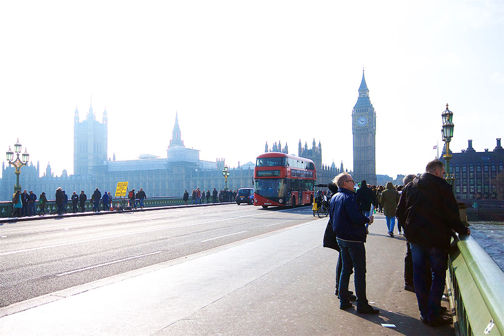 Blick von der Westminster Bridge mit Big Ben